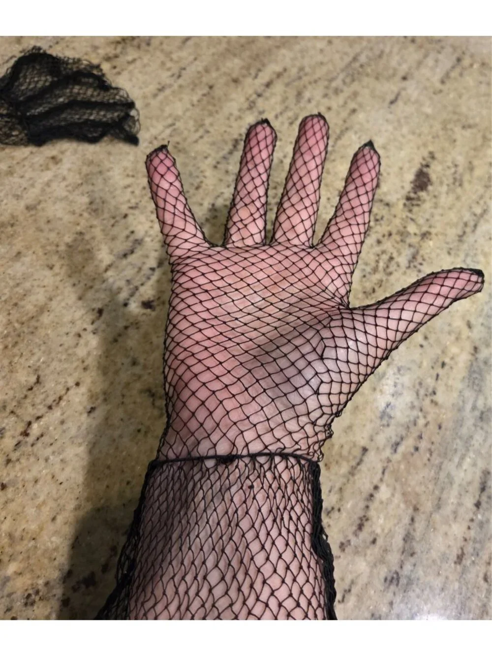 Vintage Womens Size L/XL Black Net Formal 12